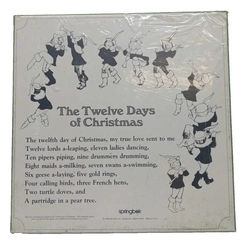 Vintage Springbok The Twelve 12 Days Of Christmas 1000 pc Jigsaw Puzzle‎